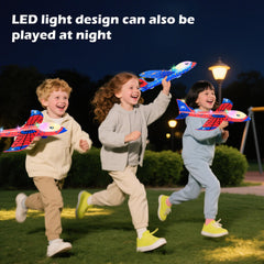 BESTVIVE LED night-flight glider with glow for after-dark play
