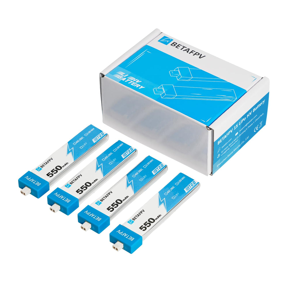 BETAFPV 550mAh 1S battery in drone mounting scenario