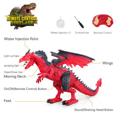 Betheaces dragon eyes light up for captivating nighttime play.