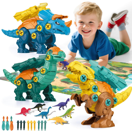 BETLYS blue Triceratops assembly toy promotes hands-on learning and imaginative battles.