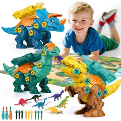BETLYS blue Triceratops assembly toy promotes hands-on learning and imaginative battles.