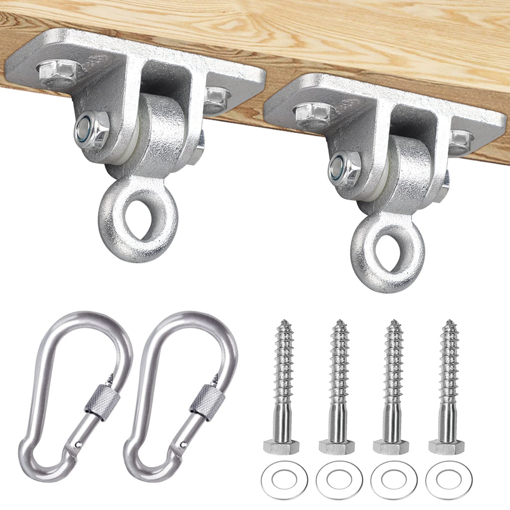 BETOOLL swing hanger 2400lb capacity mounted on a solid wooden beam for stability