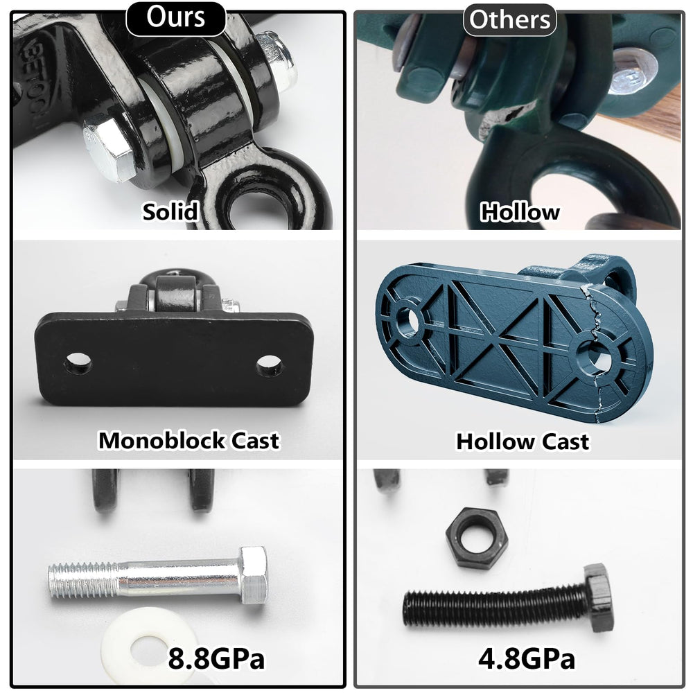 BETOOLL heavy-duty swing hanger on wooden beam with install kit