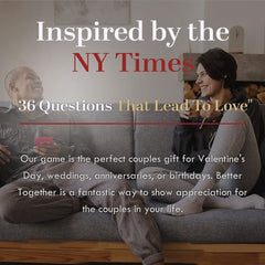 BETTER TOGETHER date-night setup with cards spread for intimate conversations