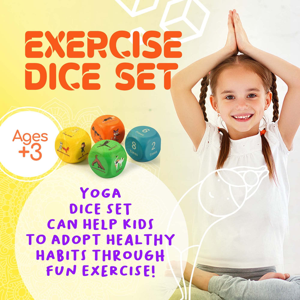 BETTERLINE kids-yoga-dice-poses showing playful yoga movements