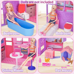 BETTINA easy-assembly doll house ready in minutes.