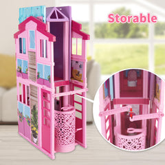 BETTINA Dreamy Doll House four spacious rooms accommodate larger dolls.