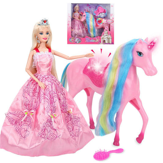 BETTINA magical light unicorn set saddle glow enhances night-time play and storytelling