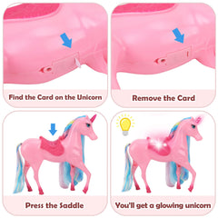 BETTINA pink unicorn and complete set delivers gift-ready excitement