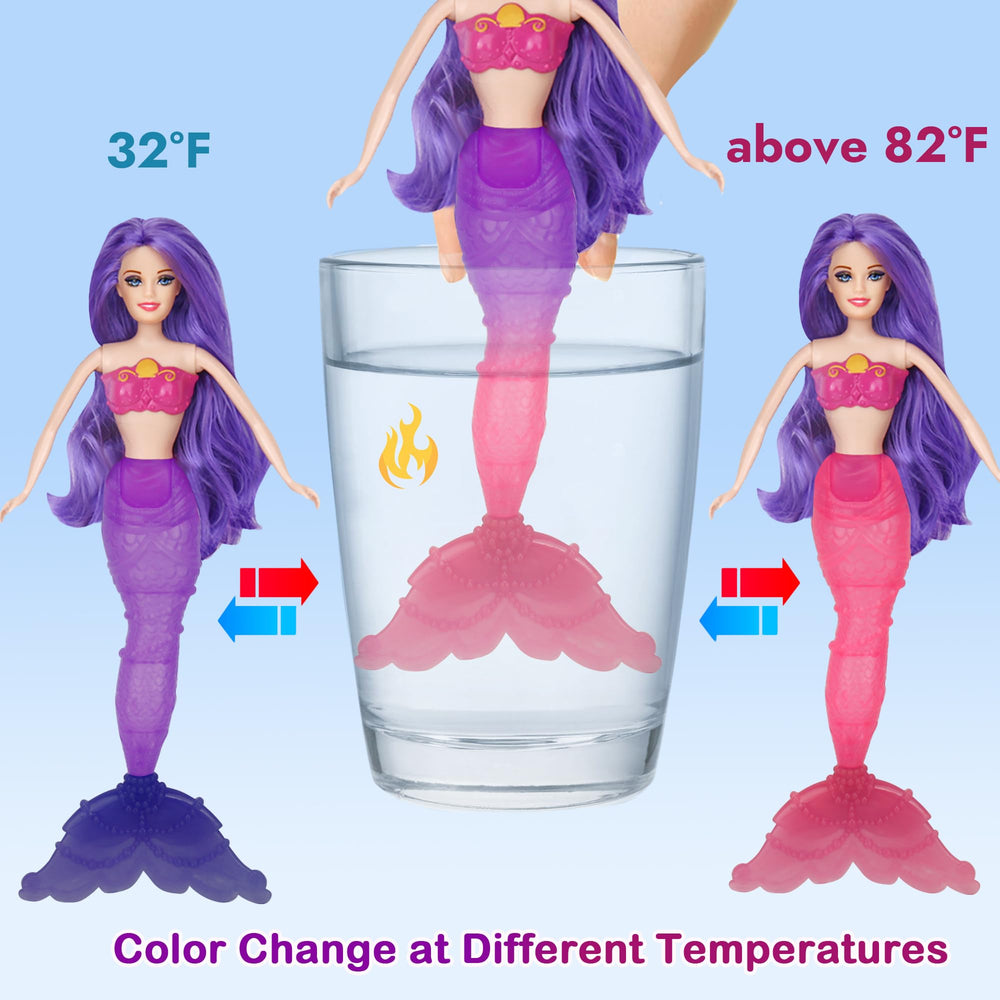 BETTINA mermaid doll with purple hair inspires creative role-play and storytelling.