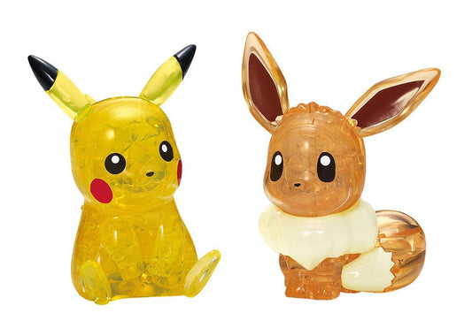 Beverly Pikachu Eevee crystal puzzle assembly ready for display.