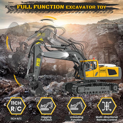 BEWEAI excavator dual batteries extend playtime indoors or outdoors.