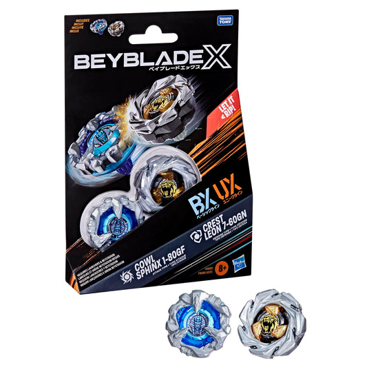 Beyblade X Cowl Sphinx 1-80GF top in motion for high-speed battles