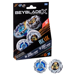 Beyblade X Cowl Sphinx 1-80GF top in motion for high-speed battles