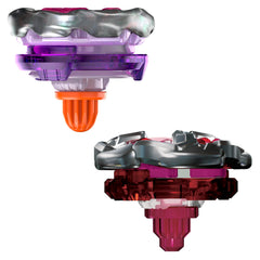 Die-cast metal parts add authentic weight and stability to Beyblade X tops.