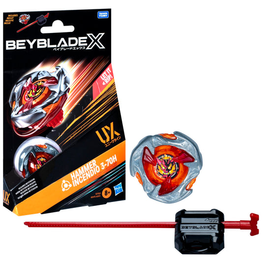 Beyblade X Hammer Incendio front view ready for competitive battles