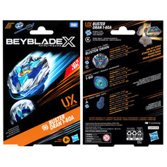 Beyblade Buster Dran next to ruler to show compact size and portability benefit