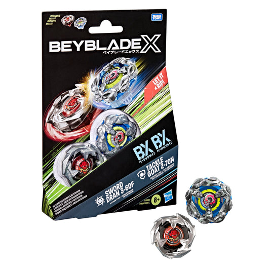 Beyblade X Tackle Goat 2-70N right-spin top in action during battles