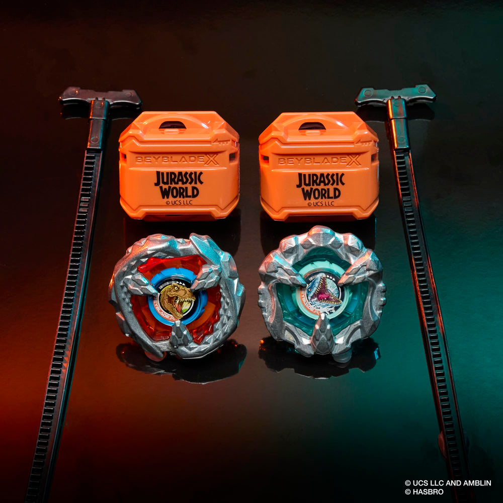Beyblade X two-launchers set for quick battle setup