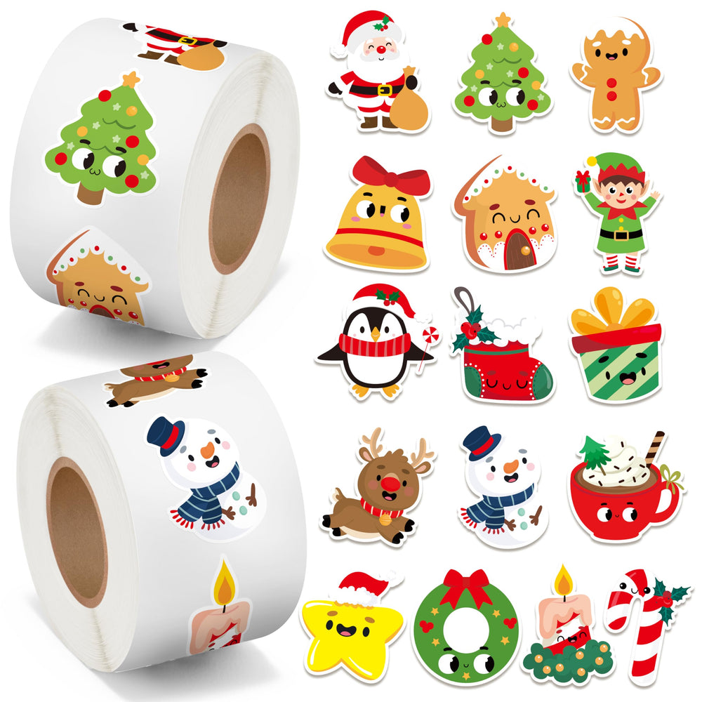 BeYumi cute Christmas sticker roll packaging with two rolls for versatile decorating.