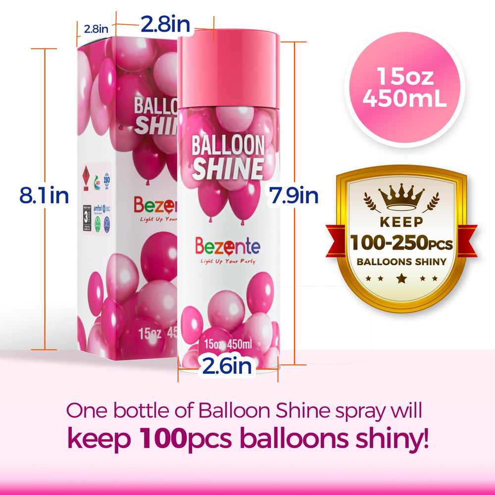 Bezente Balloon Shine finishes balloons outdoors with waterproof, bright shine.