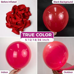 Bezente red balloon close-up highlights premium latex for reliable displays.