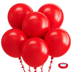 Bezente red balloons 18-inch pack ready for festive party decor.