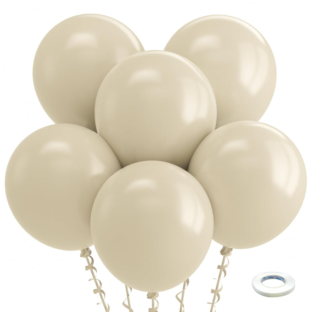 Bezente white sand balloons 18inch pack for white sand themed party decor.