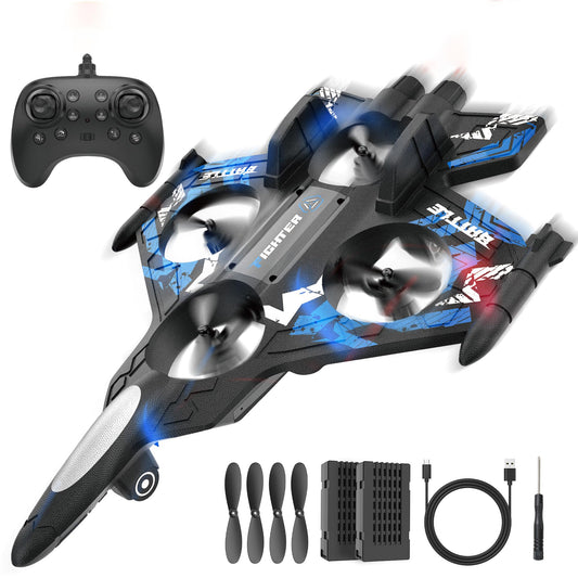 Bezgar Drones front view with blue LED lights for night flights.