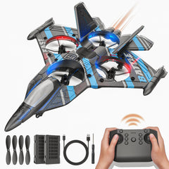 Bezgar Drones for Kids blue front view with LED lights for guided flights