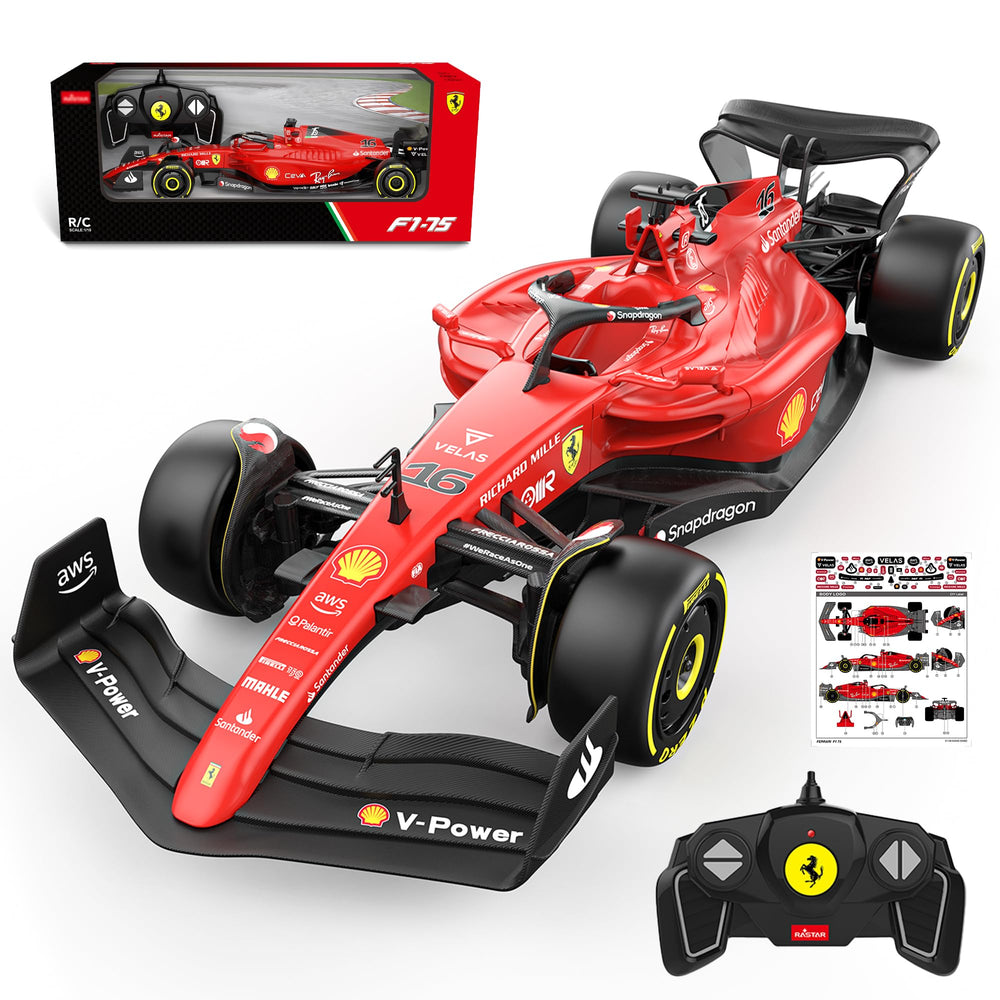 BEZGAR Ferrari F1 75 RC car packaging shows authentic licensed branding.