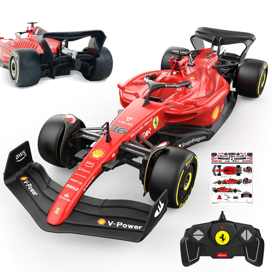 BEZGAR Ferrari F1 75 RC car front view for fast, precise play on smooth floors.