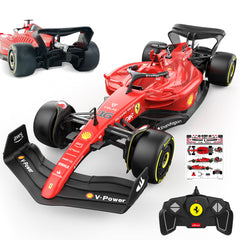 BEZGAR Ferrari F1 75 RC car front view for fast, precise play on smooth floors.