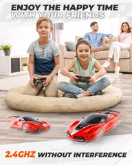 BEZGAR Ferrari RC Car glossy red finish adds premium display appeal.