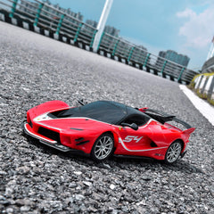 BEZGAR Ferrari RC Car reaches up to 4 mph for indoor racing.
