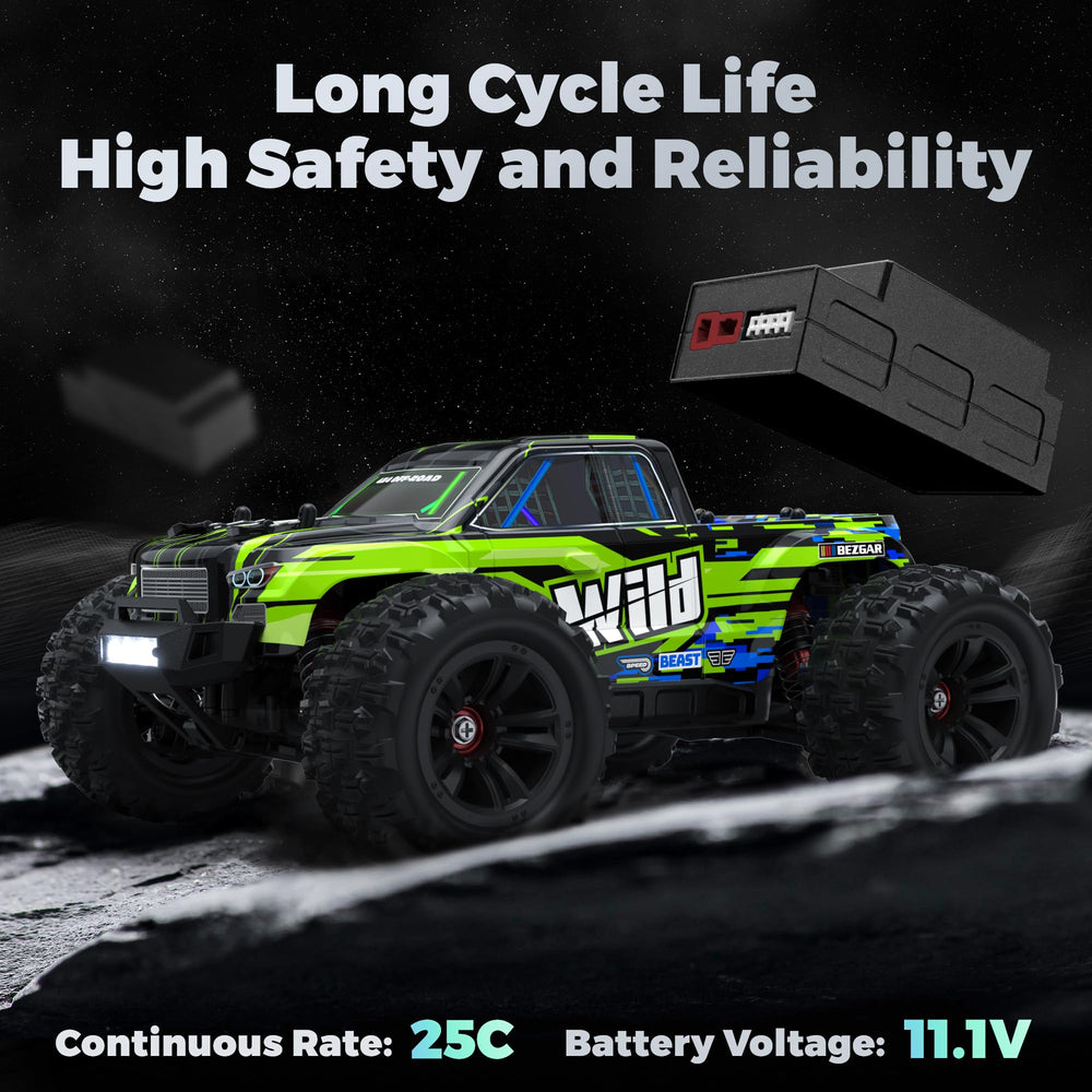 BEZGAR HP161S cooling fins and ESC keep components cool during sustained runs