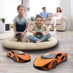 BEZGAR Lambo Sián FKP37 remote controller image demonstrates easy dual-grip operation.
