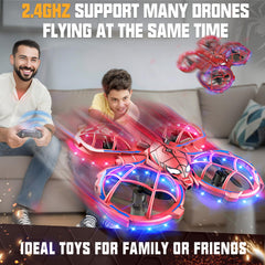 BEZGAR Mini Drone - vibrant LED lights for day and night visibility.