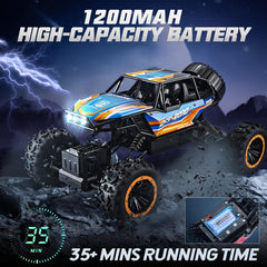 BEZGAR Monster Truck with 45-degree climbing capability on tough terrain.