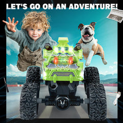 BEZGAR Monster Truck Green multiple players racing together