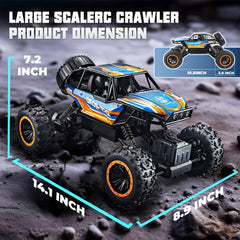 BEZGAR Monster Truck with LED headlights for safer night driving.