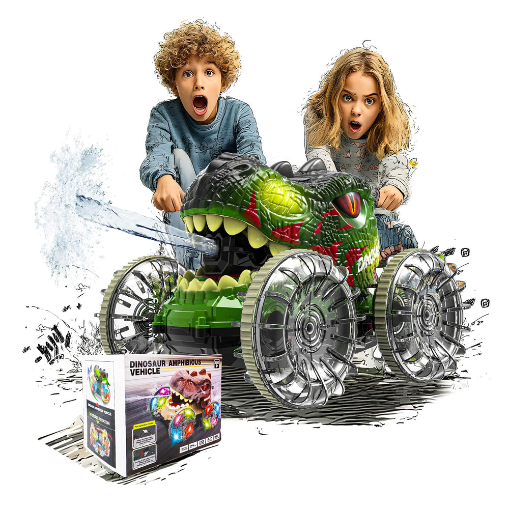 BEZGAR Monster Truck toy with dinosaur design ready for water play and backyard fun