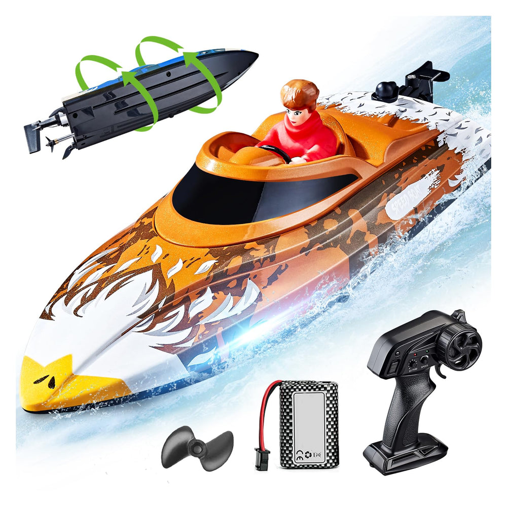 BEZGAR RC Boat 12-inch length glides smoothly on lakes for family fun