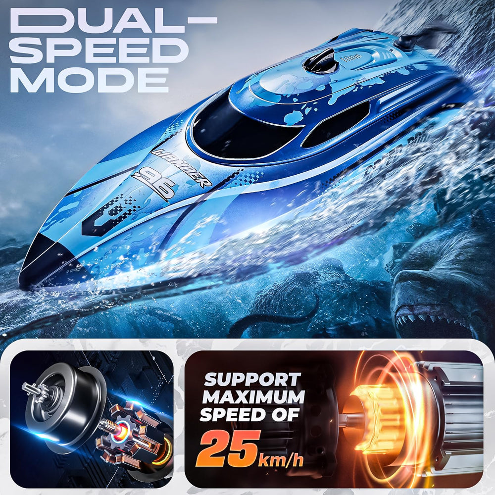 BEZGAR TX126 RC Boat LED lights enhance nighttime water fun safety