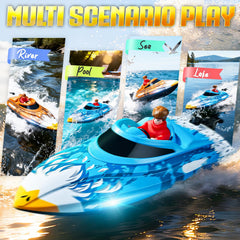 BEZGAR RC Boat one-click flip helps recover after a capsize