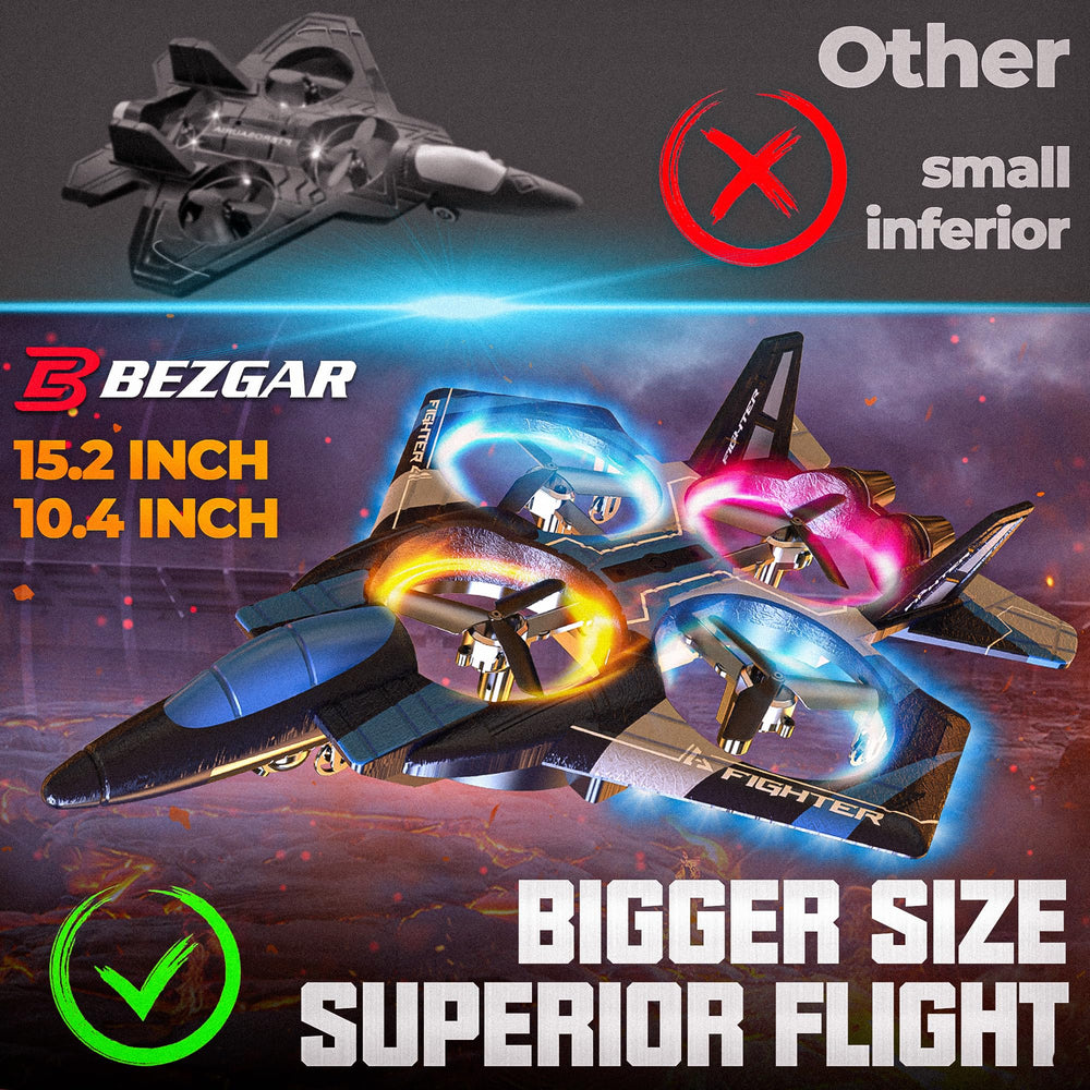 BEZGAR RC Plane 6-axis gyro keeps stable control in rapid maneuvers