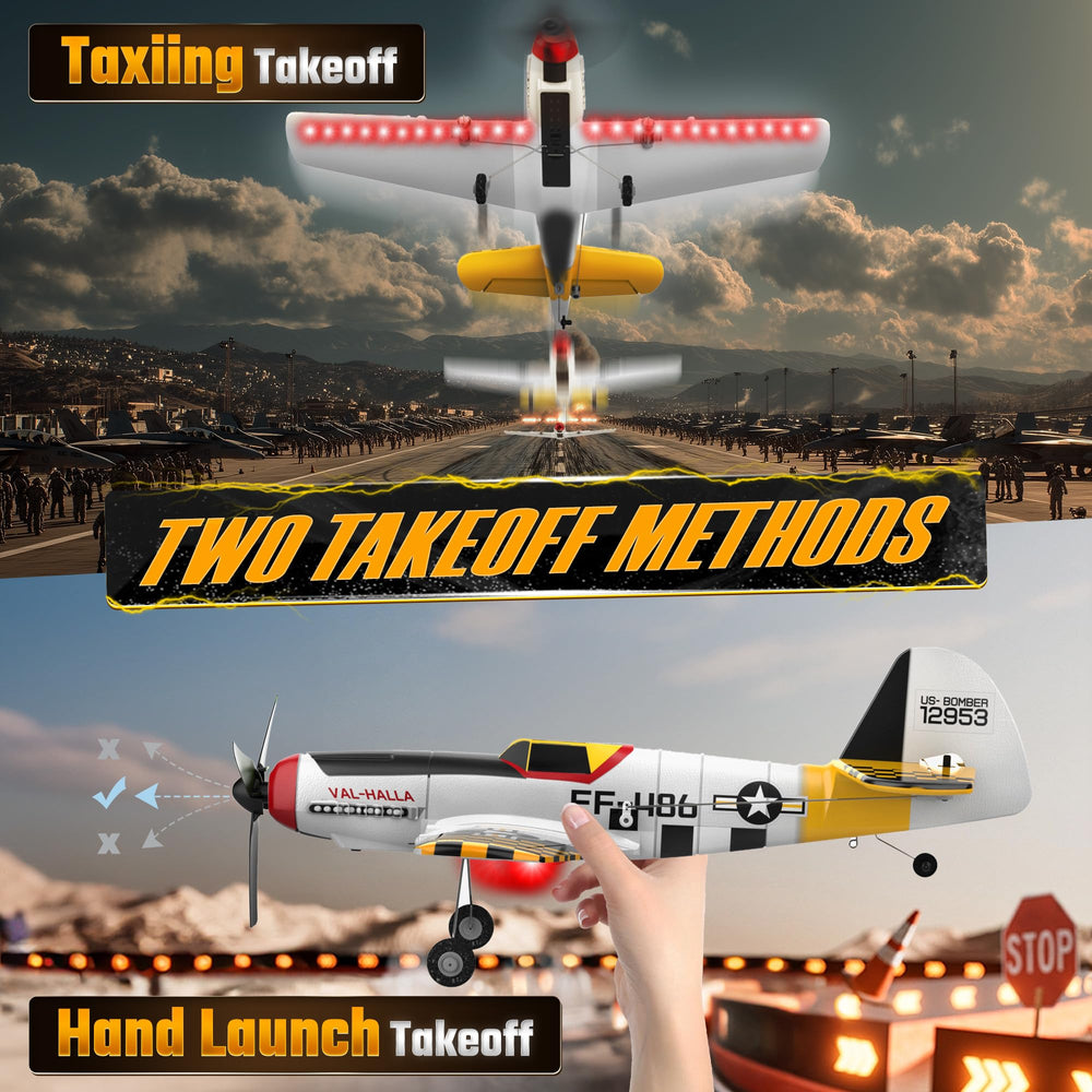BEZGAR RC Plane 6-axis gyro ensures stable, easy handling for beginners