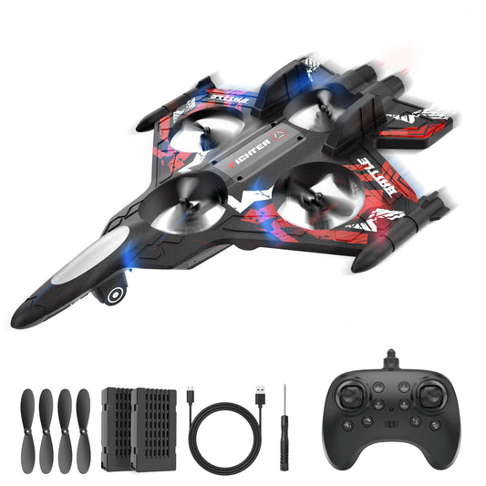 BEZGAR RC Plane front view with bold red body for beginner-friendly flights.