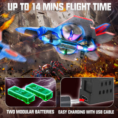 BEZGAR spider toy RC plane in action for versatile kid-friendly play.