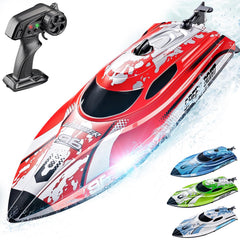 BEZGAR TX126 RC Boat, 12-inch hull for pool play and easy handling.